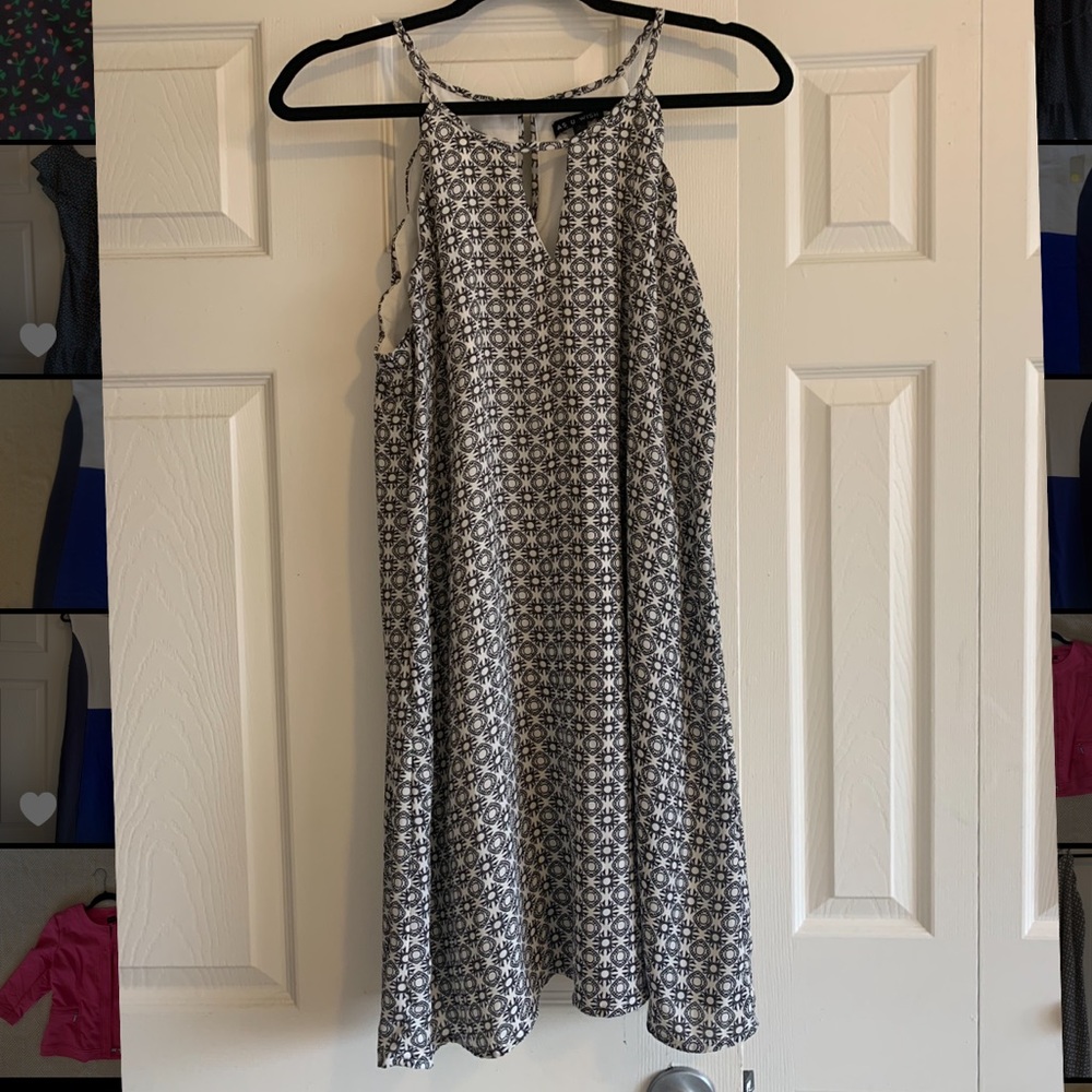 As U Wish Black and White Print Dress